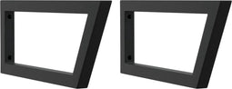 vidaXL - Wandbeugels - voor - wasbak - 2 - st - trapezium - staal - zwart