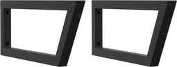 vidaXL - Wandbeugels - voor - wasbak - 2 - st - trapezium - staal - zwart
