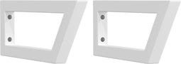 vidaXL - Wandbeugels - voor - wasbak - 2 - st - trapezium - staal - wit