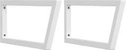 vidaXL - Wandbeugels - voor - wasbak - 2 - st - trapezium - staal - wit