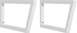 vidaXL - Wandbeugels - voor - wasbak - 2 - st - trapezium - staal - wit