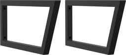 vidaXL - Wandbeugels - voor - wasbak - 2 - st - trapezium - staal - zwart