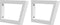 vidaXL - Wandbeugels - voor - wasbak - 2 - st - trapezium - staal - wit