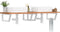 vidaXL - Wandbeugels - voor - wasbak - 2 - st - trapezium - staal - wit