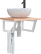 vidaXL - Wandbeugels - voor - wasbak - 2 - st - trapezium - staal - wit