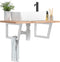 vidaXL - Wandbeugels - voor - wasbak - 2 - st - trapezium - staal - wit