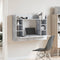 vidaXL - Wandbureau - 105x48x75 - cm - bewerkt - hout - betongrijs