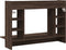 vidaXL - Wandbureau - 105x48x75 - cm - bewerkt - hout - bruin - eikenkleurig