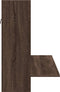 vidaXL - Wandbureau - 105x48x75 - cm - bewerkt - hout - bruin - eikenkleurig