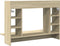 vidaXL - Wandbureau - 105x48x75 - cm - bewerkt - hout - sonoma - eikenkleurig