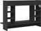 vidaXL - Wandbureau - 105x48x75 - cm - bewerkt - hout - zwart