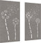 vidaXL - Wanddecoratie - tuin - 2 - st - bloemenontwerp - 105x55 - cm - cortenstaal