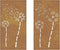 vidaXL - Wanddecoratie - tuin - 2 - st - bloemenontwerp - 105x55 - cm - cortenstaal