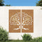 vidaXL - Wanddecoratie - tuin - 2 - st - boomontwerp - 105x55 - cm - cortenstaal