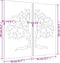 vidaXL - Wanddecoratie - tuin - 2 - st - boomontwerp - 105x55 - cm - cortenstaal