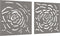 vidaXL - Wanddecoratie - tuin - 2 - st - rozenontwerp - 55x55 - cm - cortenstaal