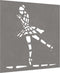 vidaXL - Wanddecoratie - tuin - balletdanserontwerp - 55x55 - cm - cortenstaal