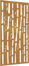 vidaXL - Wanddecoratie - tuin - bamboe-ontwerp - 105x55 - cm - cortenstaal