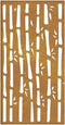 vidaXL - Wanddecoratie - tuin - bamboe-ontwerp - 105x55 - cm - cortenstaal