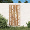 vidaXL - Wanddecoratie - tuin - bamboe-ontwerp - 105x55 - cm - cortenstaal