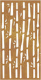 vidaXL - Wanddecoratie - tuin - bamboe-ontwerp - 105x55 - cm - cortenstaal