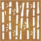 vidaXL - Wanddecoratie - tuin - bamboe-ontwerp - 55x55 - cm - cortenstaal