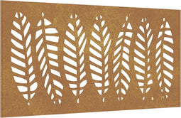 vidaXL - Wanddecoratie - tuin - bladontwerp - 105x55 - cm - cortenstaal
