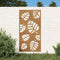 vidaXL - Wanddecoratie - tuin - bladontwerp - 105x55 - cm - cortenstaal