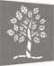 vidaXL - Wanddecoratie - tuin - boomontwerp - 55x55 - cm - cortenstaal