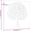 vidaXL - Wanddecoratie - tuin - boomontwerp - 55x55 - cm - cortenstaal