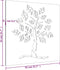 vidaXL - Wanddecoratie - tuin - boomontwerp - 55x55 - cm - cortenstaal