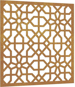 vidaXL - Wanddecoratie - tuin - Moors - ontwerp - 55x55 - cm - cortenstaal