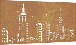 vidaXL - Wanddecoratie - tuin - skyline-ontwerp - 105x55 - cm - cortenstaal