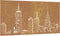vidaXL - Wanddecoratie - tuin - skyline-ontwerp - 105x55 - cm - cortenstaal
