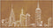 vidaXL - Wanddecoratie - tuin - skyline-ontwerp - 105x55 - cm - cortenstaal