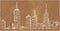 vidaXL - Wanddecoratie - tuin - skyline-ontwerp - 105x55 - cm - cortenstaal