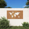 vidaXL - Wanddecoratie - tuin - wereldkaartontwerp - 105x55 - cm - cortenstaal