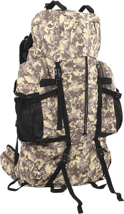 vidaXL - Wandelrugzak - 60 - L - camouflage - oxford - stof - camelbruin