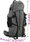 vidaXL - Wandelrugzak - 60 - L - oxford - stof - grijs