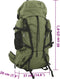 vidaXL - Wandelrugzak - 60 - L - oxford - stof - legergroen