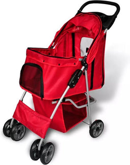 vidaXL - Wandelwagen - voor - hond - rood