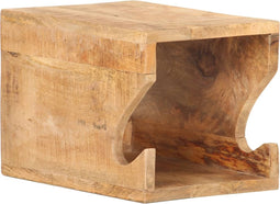 vidaXL - Wandfietsenrek - 35x25x25 - cm - massief - ruw - mangohout