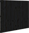vidaXL - Wandhoofdbord - 127,5x3x110 - cm - massief - grenenhout - zwart