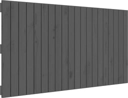 vidaXL - Wandhoofdbord - 127,5x3x60 - cm - massief - grenenhout - grijs