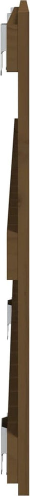 vidaXL - Wandhoofdbord - 127,5x3x60 - cm - massief - grenenhout - honingbruin