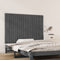 vidaXL - Wandhoofdbord - 127,5x3x90 - cm - massief - grenenhout - grijs