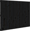 vidaXL - Wandhoofdbord - 146,5x3x110 - cm - massief - grenenhout - zwart