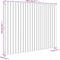 vidaXL - Wandhoofdbord - 146,5x3x110 - cm - massief - grenenhout - zwart