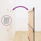 vidaXL - Wandhoofdbord - 146,5x3x110 - cm - massief - grenenhout - grijs