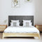 vidaXL - Wandhoofdbord - 147x3x60 - cm - massief - grenenhout - grijs